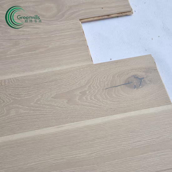 Дубовый пол Темно-серый коричневый цвет Паркет из дымчатого дерева Версаль Деревянный пол Гуанчжоу Фошань